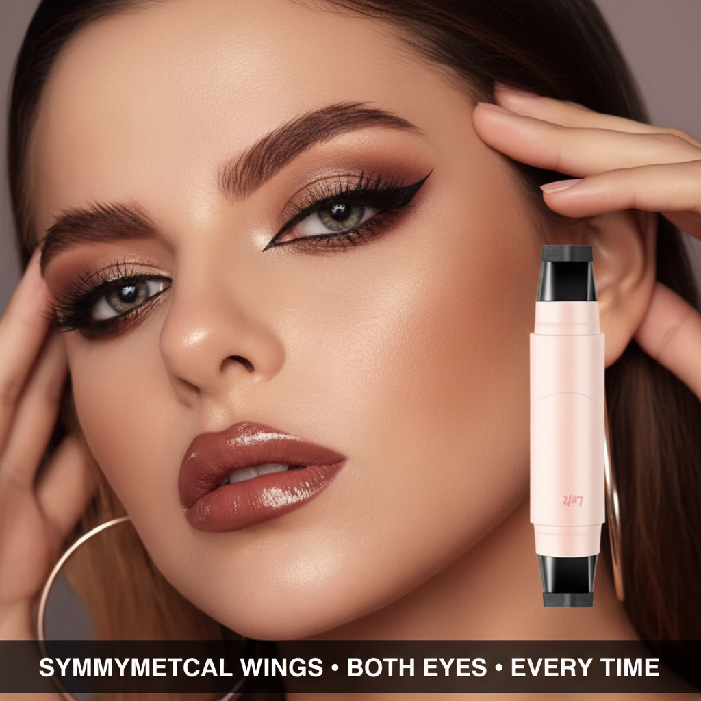 Indian woman editorial cat-eye eyeliner shot