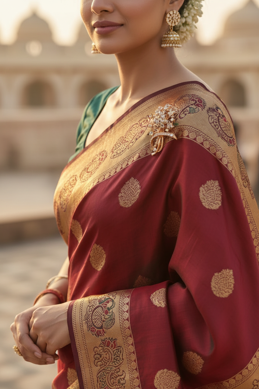 Zenath Ziraa — Bridal Red Saree Editorial