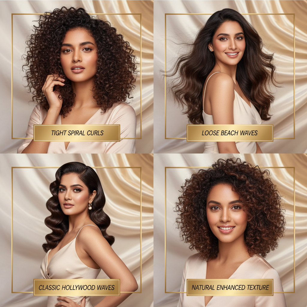 GlowUp Curls™ - 4 curl styles collage