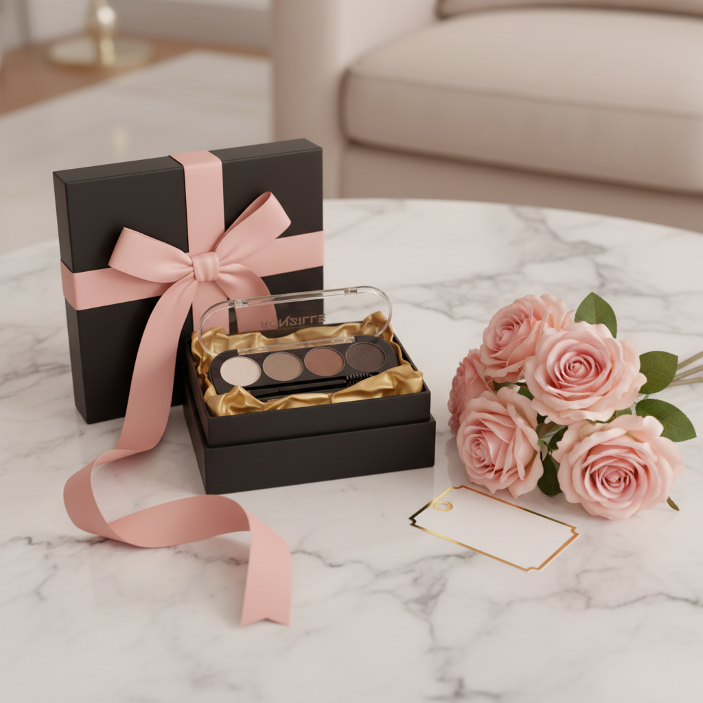 Brow Artistry Pro - premium gift packaging with roses