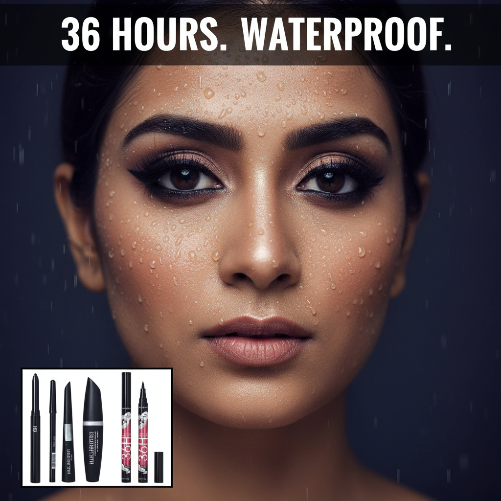 36H waterproof eye kit - stays perfect with water droplets