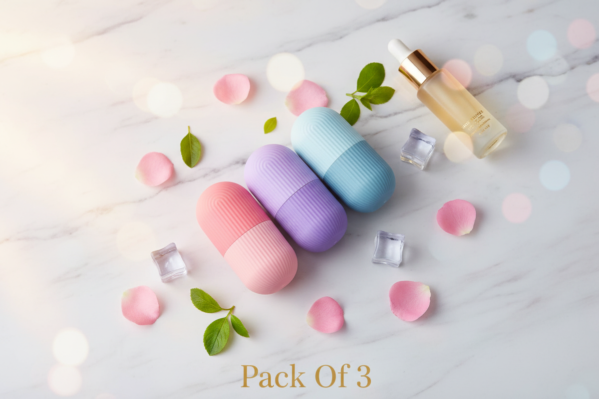 Ice Roller Pack of 3 - Luxury Spa Flat Lay