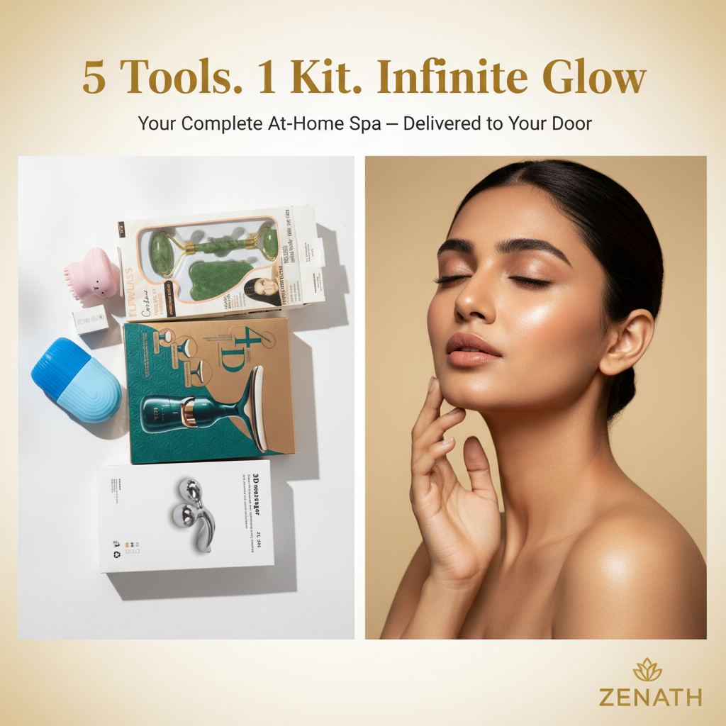 Zenath Facial Combo Kit - 5 Tools 1 Kit Infinite Glow Cover Image