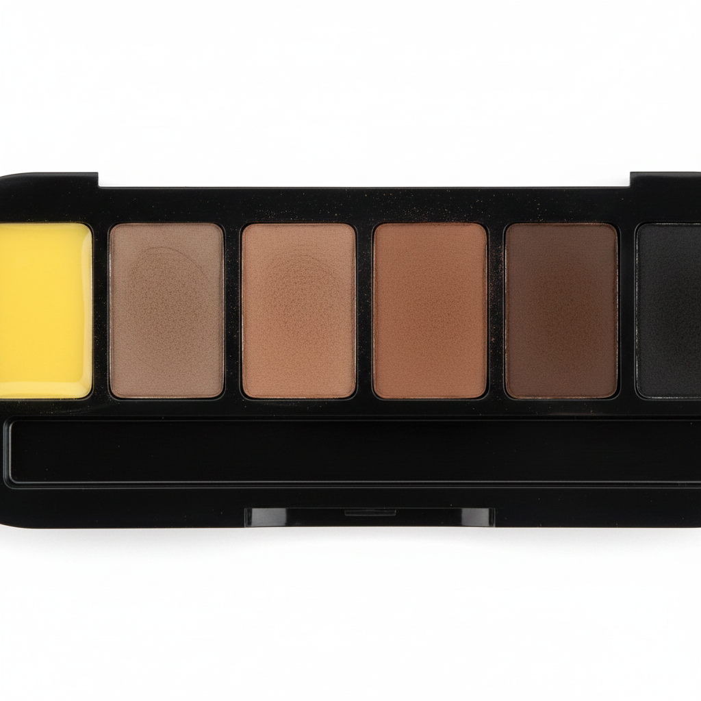 6 brow powder shade swatches on Indian skin tone