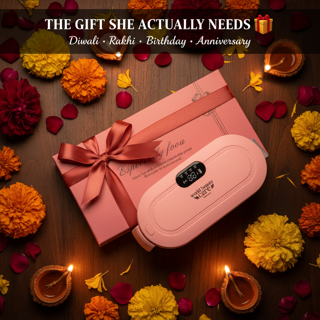 Festive Diwali gift packaging period cramp relief massager