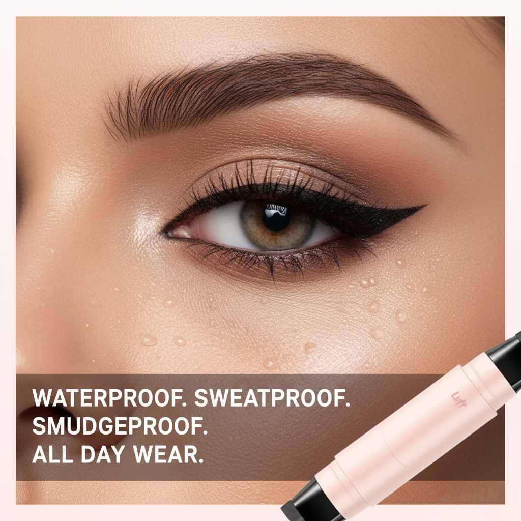 Waterproof smudgeproof eyeliner durability proof