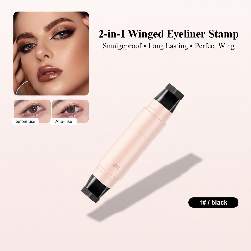 2-in-1 Winged Eyeliner Stamp Pen rose gold hero shot