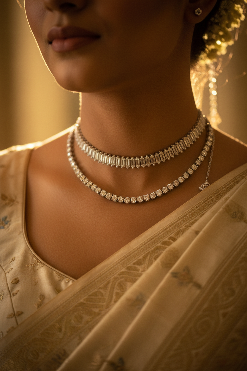 Zenath Rajwada — Choker Halo Glow on Bride's Neck