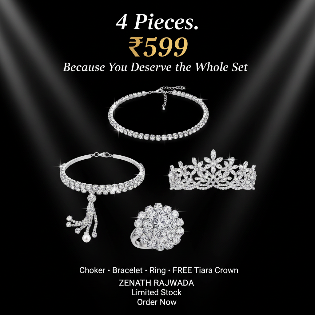Zenath Rajwada — 4 Pieces. ₹599. Because You Deserve the Whole Set.