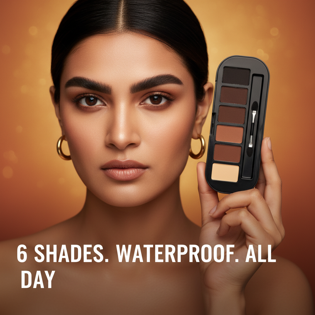 6 shades waterproof all day brow powder kit - D2C style