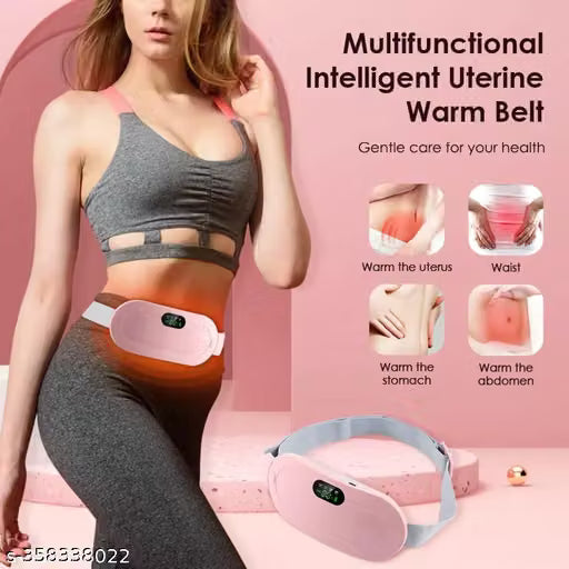Period Cramp Relief Massager & Heating Pad – Portable Cordless Menstrual Pain Relief Device | 3 Temp + 3 Massage Modes | Fast Heating