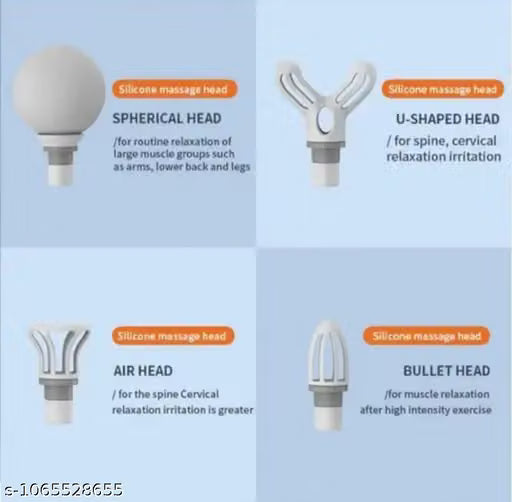 4 silicone massage heads - spherical U-shaped air bullet
